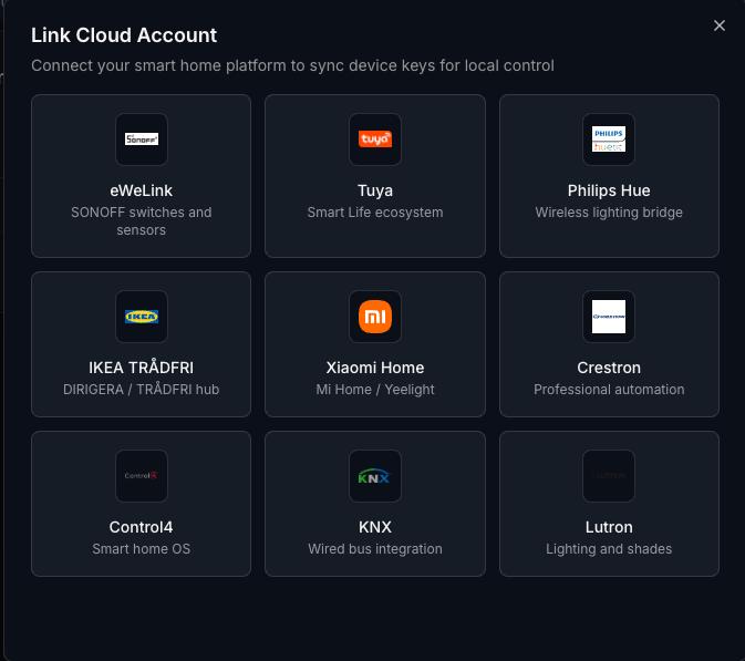 OBEDIO app - select smart home integration platform